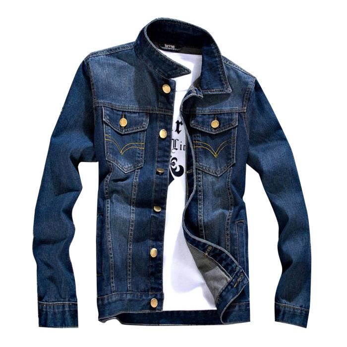 Veste jeans discount dechiré homme