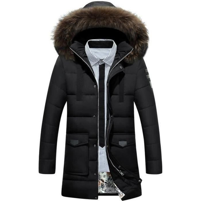 Doudoune colle fourrure homme sales