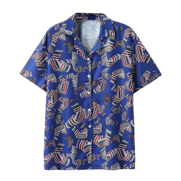 Chemise Bonobos Homme 2XL - Slim - Manches Courtes - Imprimé Perroquet Bleu