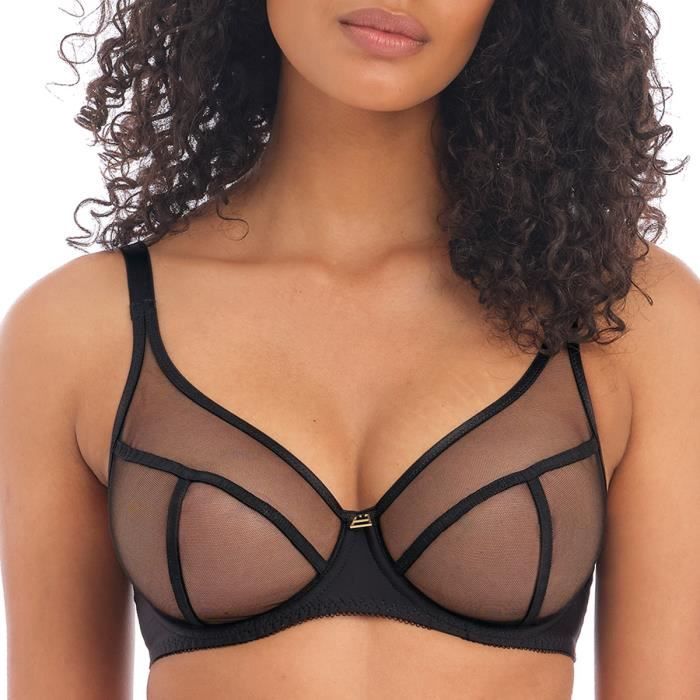 Freya Soutien gorge transparent bonnets profonds Snapshot noir Noir Cdiscount Pret a Porter