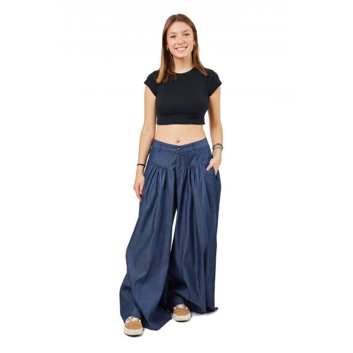 Pantalon jean fluide sale