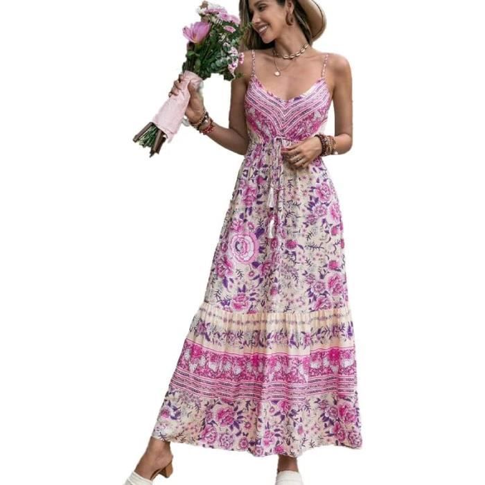 Robe Femme Chic de Vacance Robe Femme Longue ?� Bretelle Robe Longue Boheme ??t?� Robe Femme ??t?� 