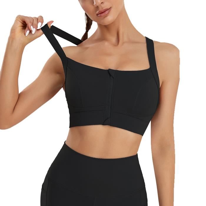 Femme Soutien Gorge de Sport Grande Taille Brassiere sans Armature Fermeture Devant