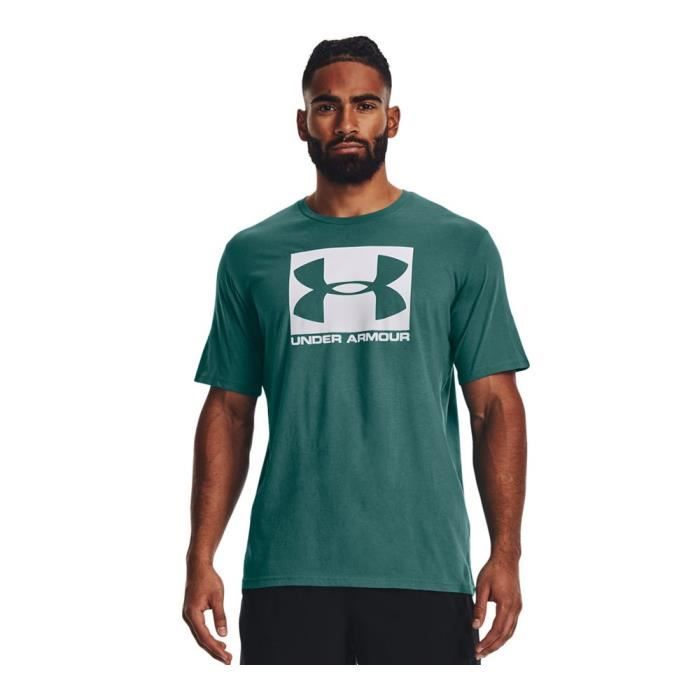 Tee shirt top bleu turquoise homme