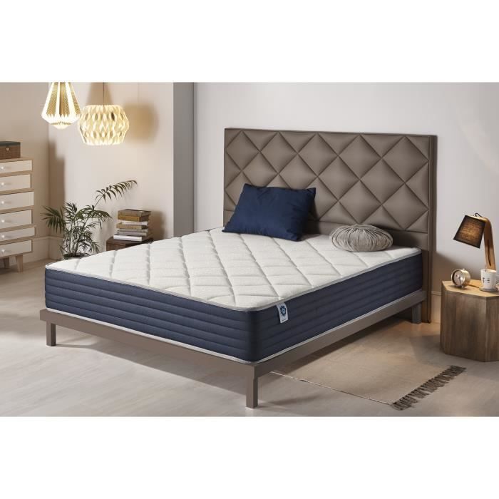 Matelas - NATURALEX - SUPRAVISCO - Mousse à mémoire CARBONE Active Latex® - 7 Zones - Antistress