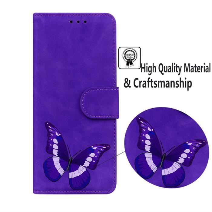 Coque Pour Motorola Moto G72, étui En Cuir PU Portefeuille