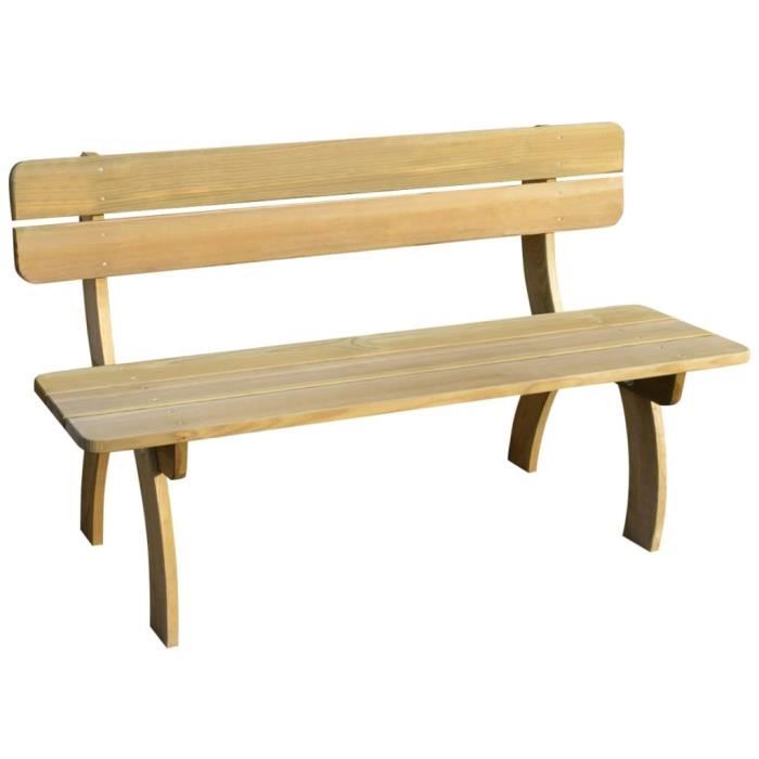 Banc De Jardin En Bois De Pin Impregne Achat Vente Banc D Exterieur Banc De Jardin En Bois De Pin Cdiscount