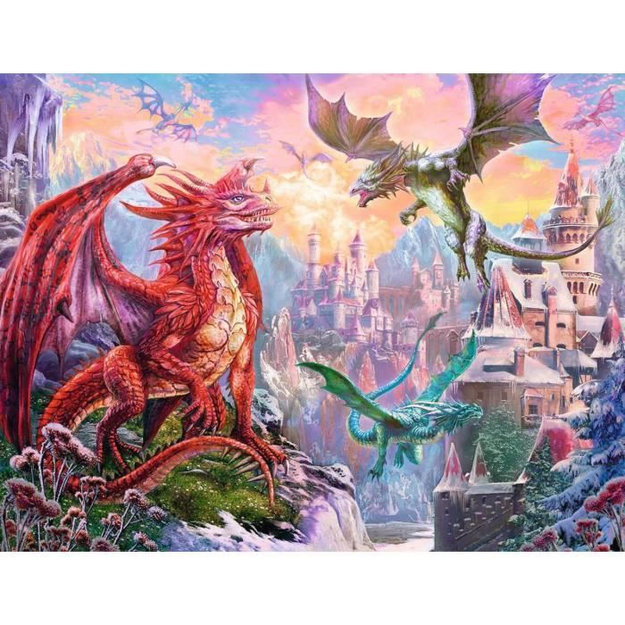 Puzzle 200 pièces - Le Trésor des Dragons - Sentosphere - Pour Enfant de 8  ans et plus - 7 couleurs - Cdiscount Jeux - Jouets