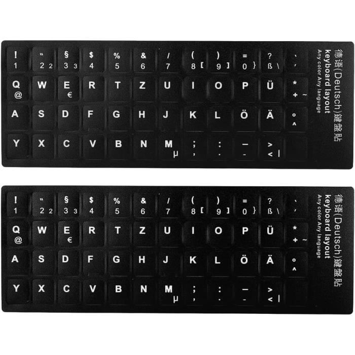 Autocollants De Clavier En Slovaque - Toutes Touches, Gris Clair, Compatibles Universels
