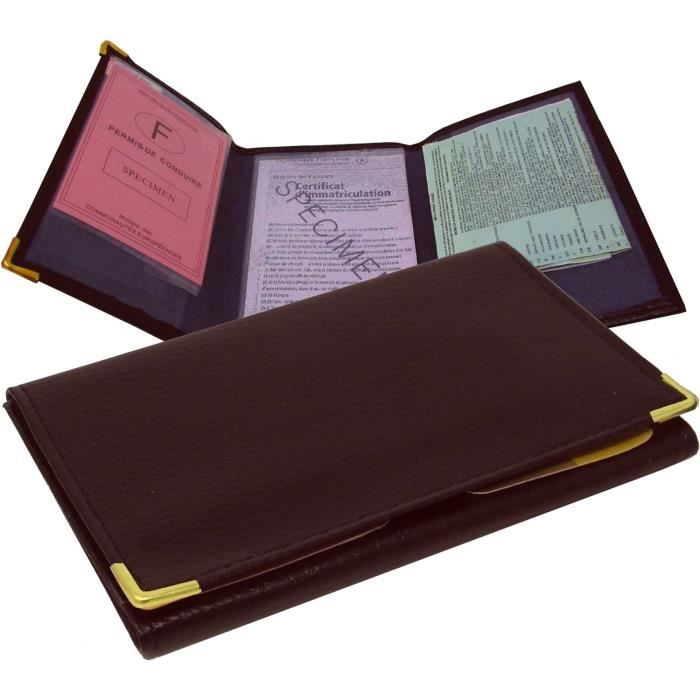 Porte-carte D'immatriculation Et D'assurance, Accessoires Voiture, Boîte à Gants En Cuir, Documents Automobiles, Papiers D'identité, Permis De Conduire, Cartes De Contact Des Clés Par RSAquar, Noir