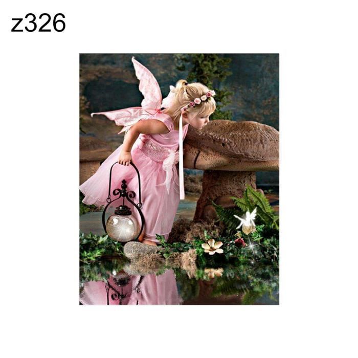 Bebe Fille Ange Cygne Plein Diamant Peinture Murale Point De Croix Broderie Decor Z326 Cdiscount Maison