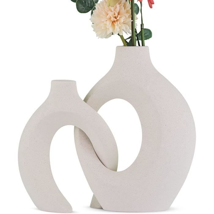 Petit Vase Cylindrique En Céramique Blanche - Décoration Minimaliste Pour La Maison Par ASA Selection