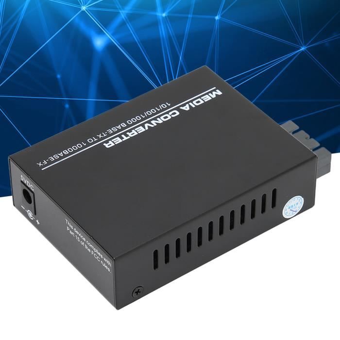 Tbest Convertisseur de média Ethernet rapide Gigabit, monomode double ...