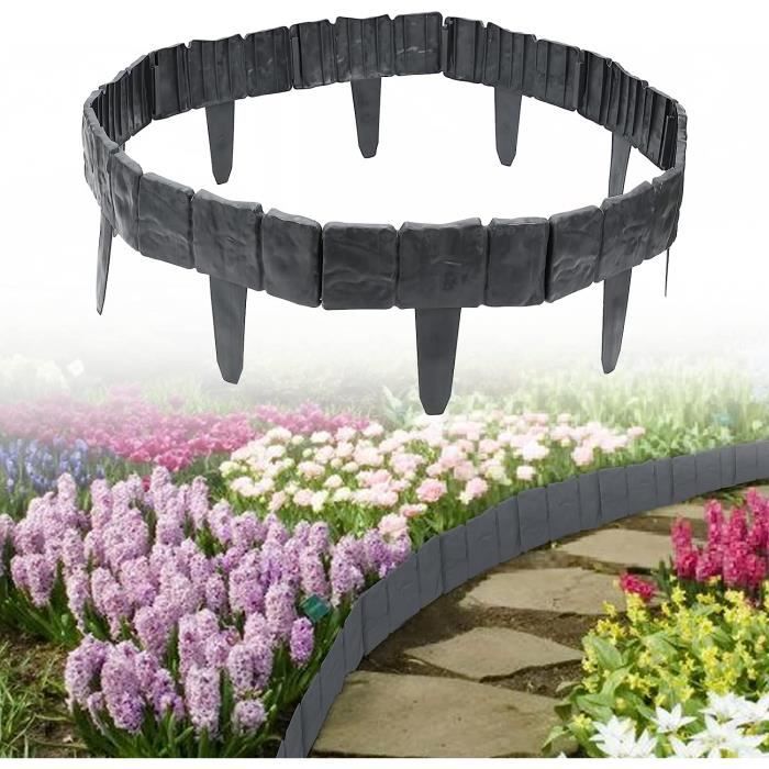 Bordure de jardin flexible grise - 15 cm x 6 mètres - GT GARDEN - Gamm vert