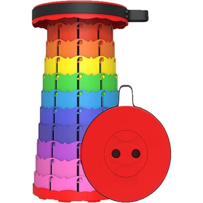 JOYBOY Tabouret Pliant Camping – Hauteur Réglable, Charge Max 300kg, Télescopique, Verrouillage Rotatif – Léger, Compact – Pour Pêche, Randonnée, BBQ, Jardin, Voyage