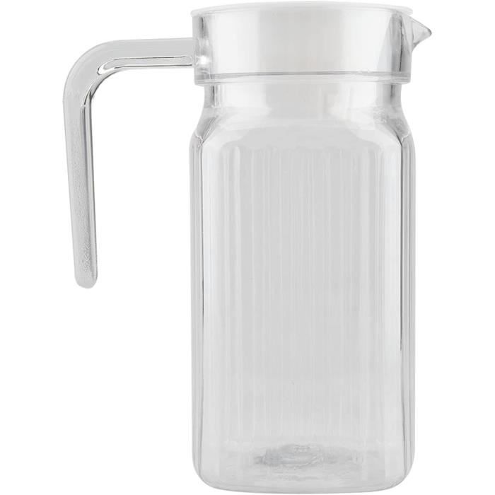 Pichet En Plastique Avec Couvercle - 4000 Ml (4L), Jaune, étanche, Pour Jus, Eau, Thé Glacé - 10