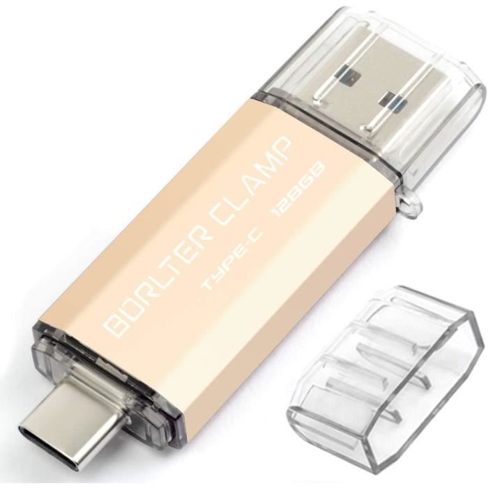 Clé USB 128 Go 2 en 1 USB C Flash Drive 128 Go OTG Type C USB