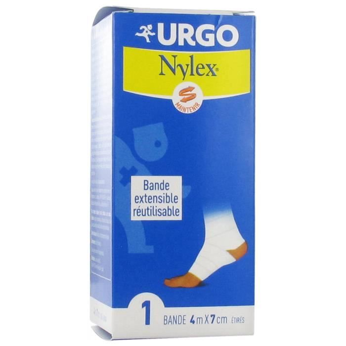 Premiers secours-Urgo Nylex Bande Extensible Réutilisable 4 m x 7 cm ...
