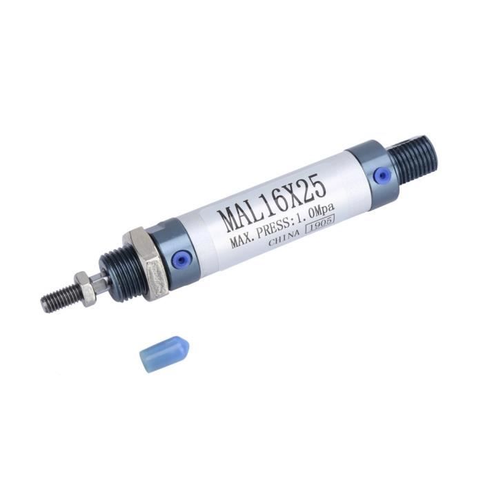 Vérin Pneumatique Double Effet Ligne Ronde - Alésage 20-25mm, Course 25-200mm, Modèle CD85N