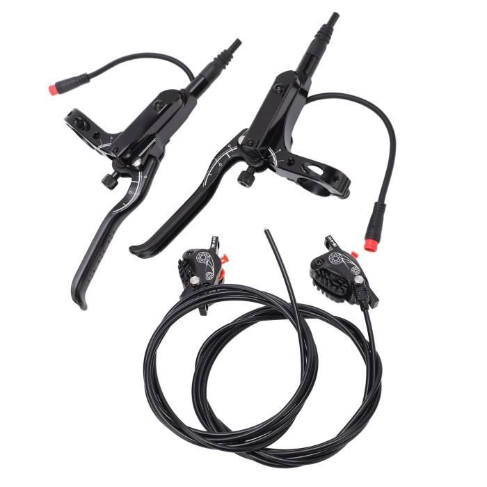 VGEBY frein à disque à huile pour vélo Kit de freins à disque hydrauliques, frein à disque à pression sport electrique Noir