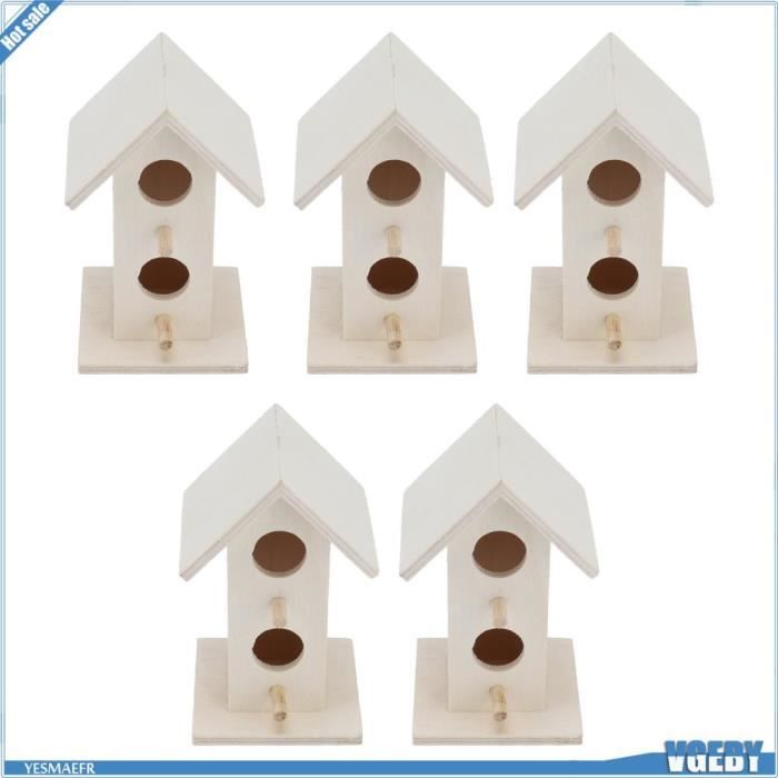 Comparer les prix de Nichoir en Bois pour Oiseaux Sauvages - DIY Décoration - Ventilation Adéquate