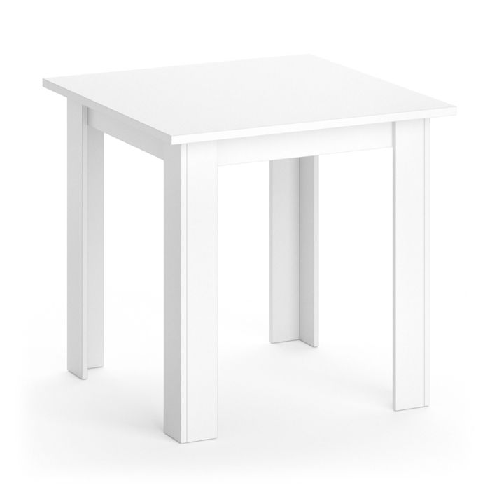 Table de salle à manger VICCO KARLOS 140 cm blanche, noyer, table, salle à manger, séjour, table de cuisine