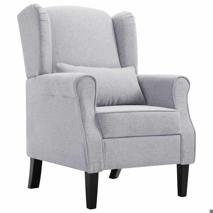 vidaXL Fauteuil gris clair tissu 248615