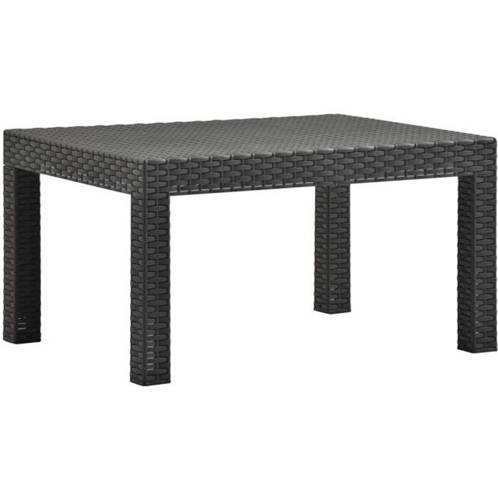 VidaXL Table de jardin Anthracite 58x58x41 cm PP Cdiscount Jardin