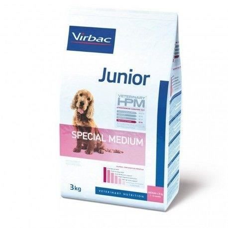 virbac veterinary hpm chien junior (7 à 12mois) special medium (11 à 25kg) croquettes 3kg