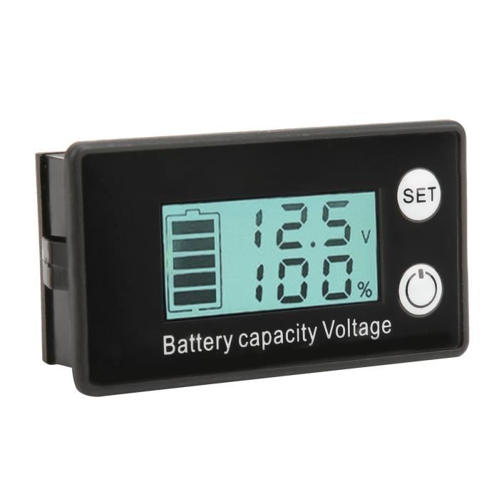 Compteur De Capacité Batterie LCD Runleader - Pour 12V/24V/36V/48V (plomb, Gel, LiFePO4, Etc.) - Avec Voltmètre Et Compteur Horaire - Étanche IP67