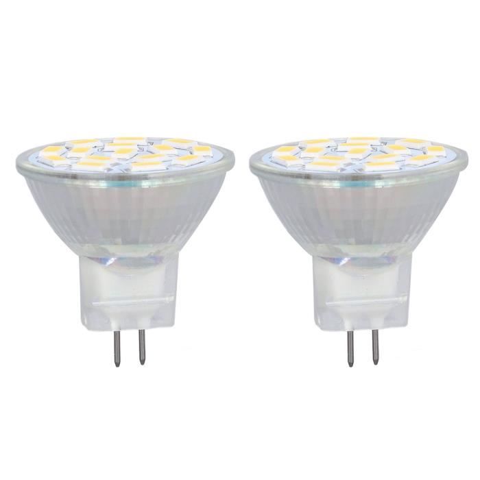 2pcs ampoule LED MR11 12V 3W base en céramique ampoule de protection de