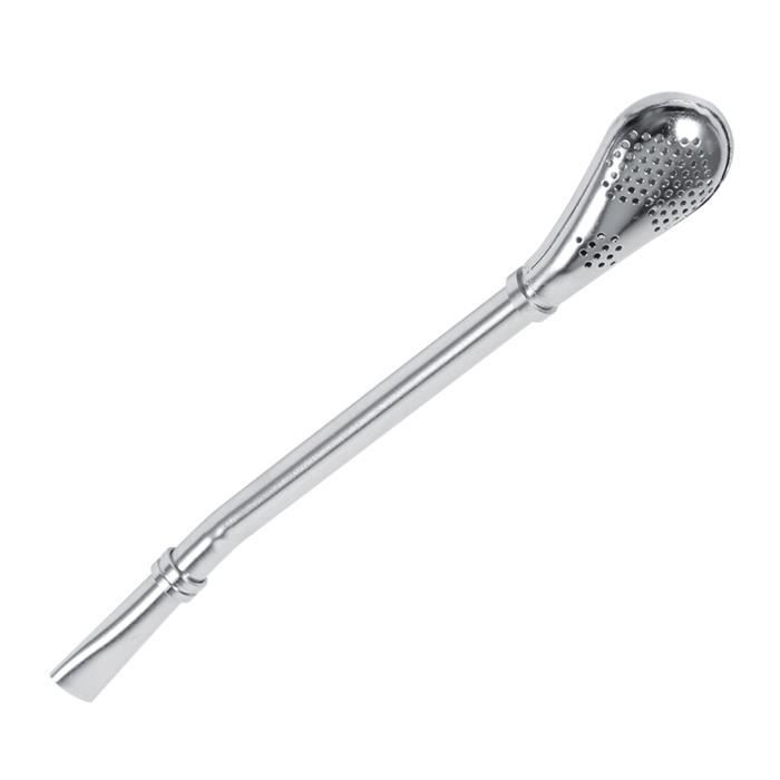 Gourde Filtrante 3 Pailles Bombilla Métal Yerba Mate - Acier Inoxydable Avec Brosse | Paille Filtre Réutilisable Paille Inox