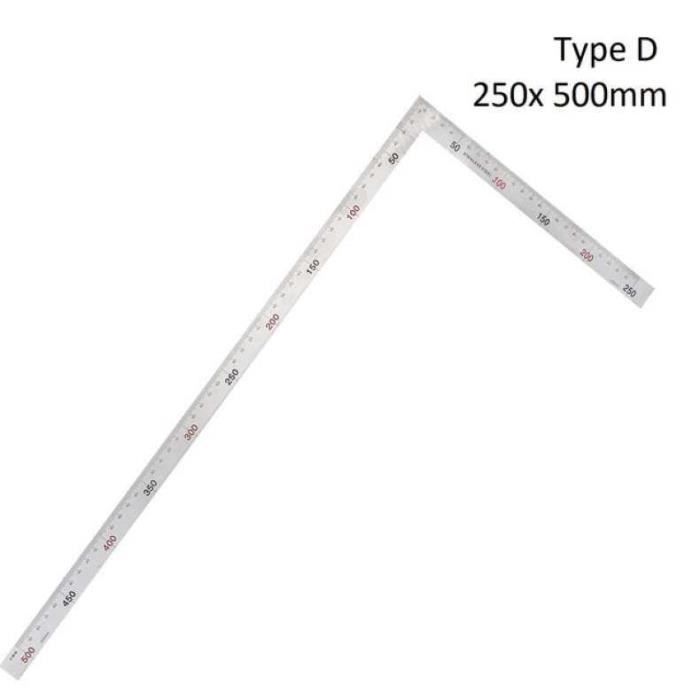 Règle Carrée Pliante En Aluminium 24" (60cm) - Équerre De Précision Pour Constructeurs & Carreleurs