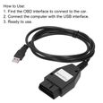 Câble OBD Câble de Diagnostic Auto avec Interface OBD Cordon USB Vérification des Pannes Voiture Convient pour Ford-1