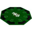 Plateau de poker pliable - MAXSTORE - 120x120 cm - 8 joueurs - Vert-1