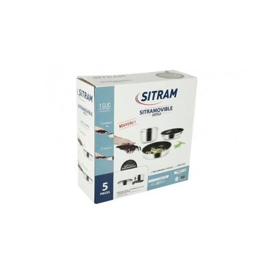 Batterie Cuisine SITRAM Arpège - 7 Pièces Anti-Adhésives, Compatibles Induction - Inox