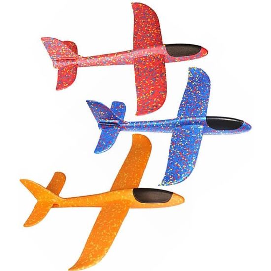 2 Avions En Mousse – Planeurs Légers Extérieurs – 48 Cm – Jouet Jardin – Cadeau Enfant – EPP Résistant