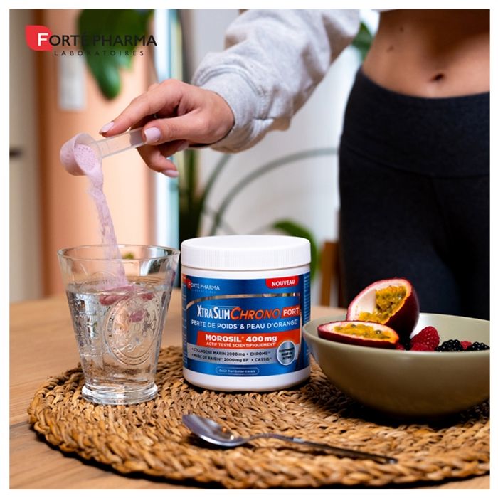 Complément Minceur XtraSlim Chrono Forté Pharma - 60 Comprimés, Brûleur De Graisses, Sans Gluten