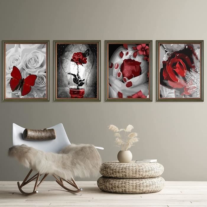 Peinture Numero Adulte Cuisine, Peinture Numero Enfant Épices, Peinture au Numéro,Bricolage Peinture Numero Adultes Loisirs Créatifs, Acryliques Paintings avec Peintures, Decoration Chambre 40x80cm