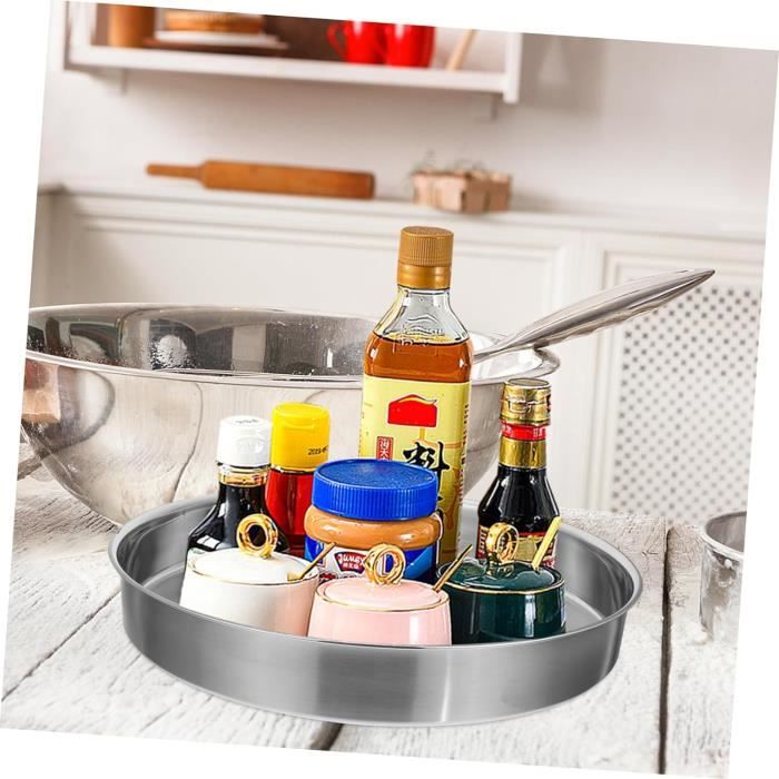 ZYNERY Lazy Susan Lot De 2 Plateaux Rotatifs, étagère à
