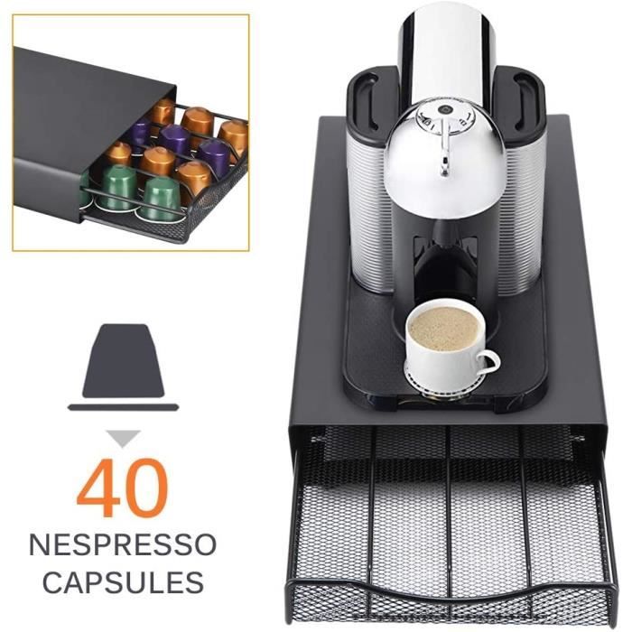 Range-dosettes Métal Pour Nespresso Vertuo – 3 Niveaux, 20 Dosettes – Noir, Support De Rangement