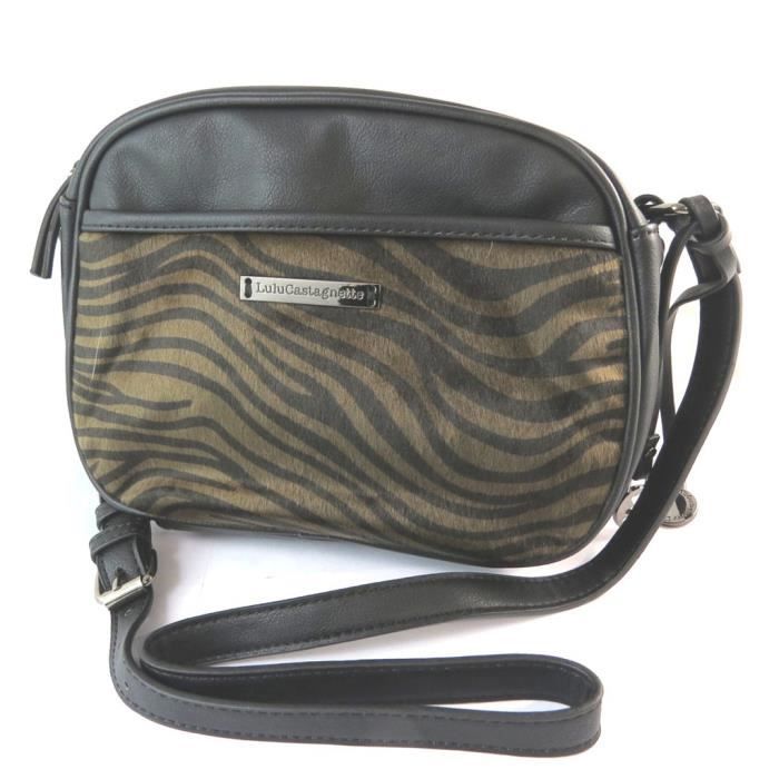 Sac créateur Lulu Castagnette tigré 25x18x9 cm- Lulu Castagnette