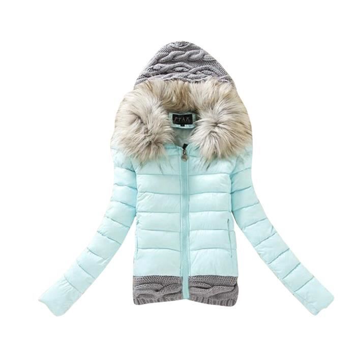 Gilet Femme Col Fourrure Noir Camaïeu Taille 36 - Occasion Très Bon état