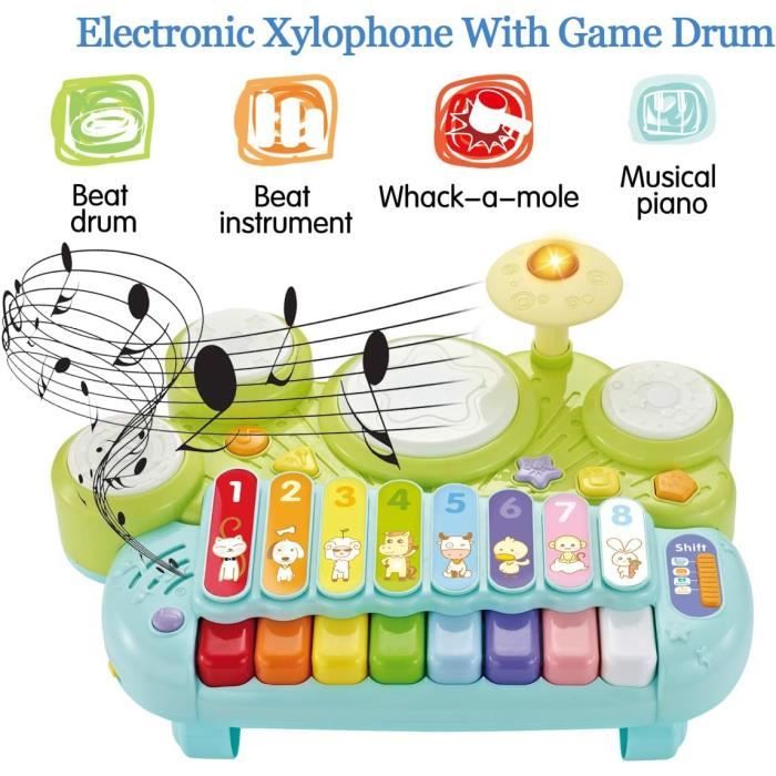 Bontempi | beatmaster Pro : Batterie pour Petits avec Sons Réalistes et Beaucoup de Plaisir, Orange, 850x650x680 mm