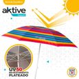 Parasol avec protection UV50 180 cm multicolore Aktive Beach-2