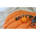Tapis d'éveil, Tapis de Jeux épais pour bébé en Forme de Feuille - Orange-2