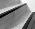 1m profilé d'escalier nez de marche adhésif antidérapant PVC noir ND, 40 x 25 mm-2