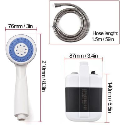 Douche Portable Rechargeable WADEO - Pompe 8000 MAh, 4 Modes, Affichage LED, étanche IPX8, Pour Camping Et Randonnée Pompe De Douche électrique Rechargeable Douche Portable Rechargeable WADEO - Pompe 8000 MAh, 4 Modes, Affichage LED, étanche IPX8, Pour Camping Et Randonnée Pompe De Douche électrique Rechargeable
