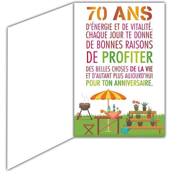 Carte Anniversaire 70 Ans Homme Femme Flute Bouteille Champagne Tv Television 363 Cdiscount Maison
