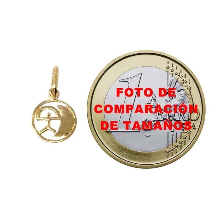 Pendentif Lune Et Danseuse En Or 18 Carats - Création Artisanale Neuve